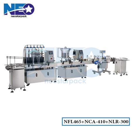 Automatic Bottle Filling Capping Labeling Production Line